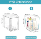 Vtopmart 4 Pack Clear Stackable Storage Drawers, 9.7" High Plastic Organizers - Image 3