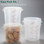 CURTA 18 Quart Translucent Round Food Storage Container - Image 3