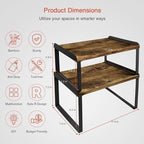 Goozii Kitchen Cabinet Organizers and Storage Shelves, Rustic Farmhouse Desk - Image 6