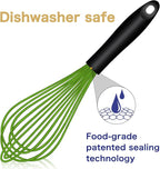 OYV Dishwasher Safe Green Silicone Whisk, Sealed Waterproof Design Set of 3 - Image 2