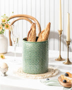Kitchen Utensil Holder, 6x7 inch Large Ceramic Utensil Holder - Image 4