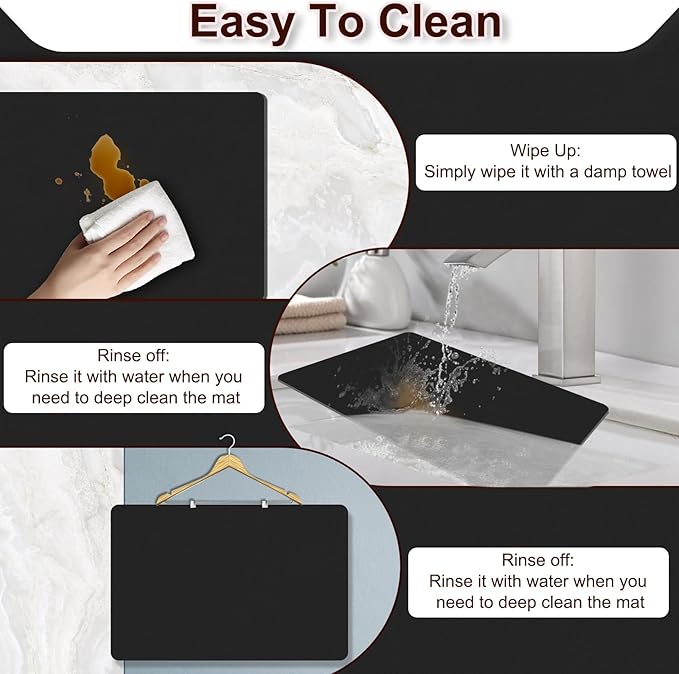 Dish Drying Mat for Kitchen, 16’’ X 18’’ Coffee Bar Mats for Countertop Fit - Image 4