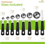 Spring Chef Stainless Steel Magnetic Measuring Spoons Set of 8 - Image 3