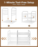 EVERIE Extendable 3-Tier Kitchen Cabinet & Pantry Organizer - Image 6