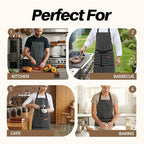 2Pack Adjustable Kitchen Apron for Women Men - Image 7