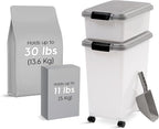 IRIS USA 30 lbs & 11 lbs Combo Airtight Dog Food Storage Container, Stackable - Image 2