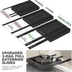 Seinloes 2 Pack Pull Out Cabinet Organizer 22" Deep, Full Extension 3 Slide - Image 2