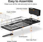Delamu Stainless Steel Dish Drying Rack, Expandable Dish Drainer, Anti-Rust - Image 8
