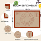 Silicone Baking Mat, Pastry Rolling Sourdough Baking Mat Supplies - Image 7