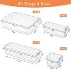 SpaceHacks 25 PCS Plastic Drawer Organizer Set, 4-Size Versatile Organizer - Image 2