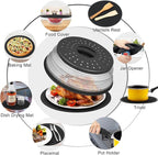 4 in 1, WENWELL 2 Microwave Splatter Cover & 2 Mat, Cooking Splash Guard - Image 6