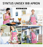 Syntus Apron for Men Women, Adjustable Cooking Kitchen Chef Aprons - Image 6