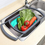 Qimh Colander collapsible, Colander Strainer Over The Sink Vegetable/Fruit - Image 6