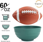 Wrova Wheat Straw Bowls Set 60 OZ Unbreakable Large Cereal Bowls Set of 6 - Image 3