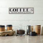 Funny Coffee Signs, Coffee Because Murder is Wrong Sign, Vintage Wall - Image 4