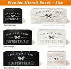 Retro White Wood Kitchen Utensil Holder - Image 6