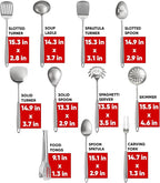 Newness 11 Pcs Cooking Utensils Set, 304 Stainless Steel Kitchen Utensils Set - Image 7