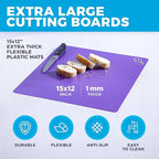 Cooler Kitchen 4 Piece Flexible Plastic Cutting Boards - Image 6