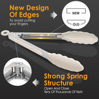 HOTEC Premium Stainless Steel Locking Kitchen Tongs - Image 6