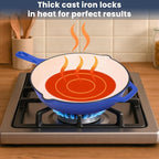 QuliMetal Enameled Cast Iron Cookware Set, Frying Pan, Saucepan & Dutch Oven - Image 3