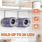 2 Pack Tumbler Lid Organizer, Horizontal Tumbler Lid Storage Hook to Hold Up 20 - Image 2