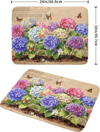 Vintage Flowers Dish Drying Mat Large 24 X18 Hydrangea Microfiber Drying Matt - Image 2