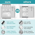 BBXTYLY Extra Large Expandable Roll Up Dish Drying Rack, Over The Sink Drying - Image 4