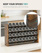 NESAPTO Spice Rack Organizer for Cabinet, Wood 4-Tier Vertical Seasoning - Image 3