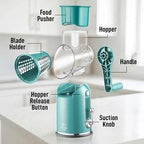 Zulay Kitchen Rotary Cheese Grater 5 Blade Cheese Shredder - Image 9
