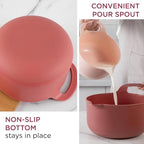 COOK WITH COLOR Nesting Plastic Mixing Bowl Set with Pour Spouts and Handles - Image 2