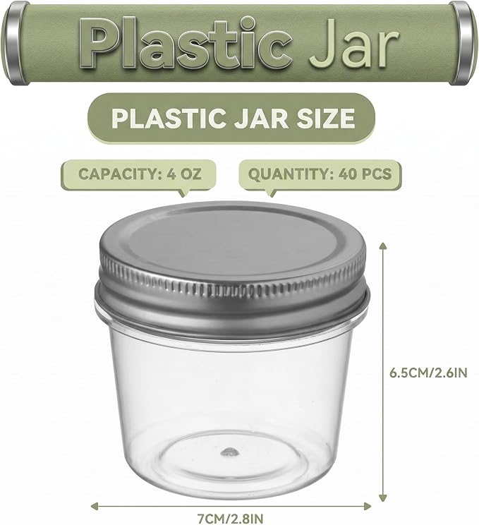 novelinks 4 oz Small Plastic Jars - Image 2