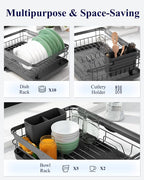 Kitsure Dish Drying Rack for Kitchen Counter, Stainless Steel Sink Organization - Image 3