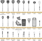 Kitchen Utensil Set-Silicone Cooking Utensils-33 Kitchen Gadgets & Spoons - Image 2