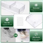 Criusia Drawer Organizer Set, Acrylic Non Slip Non Cracking Kitchen Drawer - Image 2