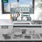 B-Land Dish Drying Rack, 2 Tier Dish Racks - Image 4