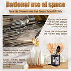 Kitchen Utensil Holder Tableware Storage Bucket, Spoon Chopsticks Fork Drain - Image 5