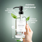 Vine Creations Clear Glass Soap Dispenser, 2 Pack Kitchen Soap Dispenser Set - Image 6