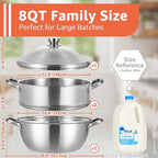 LOLYKITCH 8-Quart/ 30CM Stainless Steel Steamer Pot - Image 5
