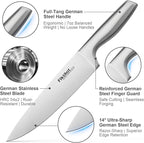 FIKSHOT Kitchen Knife Set, German Stainless Steel kitchen knives – Includes - Image 2