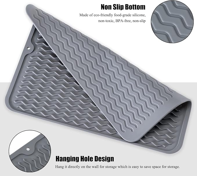 Silicone Dish Drying Mat for Multiple Usage, Easy clean, Eco-friendly, - Image 6