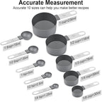 Measuring Cups and Spoons Set of 10 Pieces, Nesting Measure Cups Spoons - Image 2