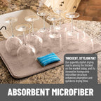 Bellemain XL Dish Mat 24" x 17" Microfiber Dish Drying Mat, Super absorbent - Image 2