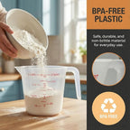 16 Pcs 2 Cup Capacity Plastic Measuring Cup, 16 Oz/500 ml Clear Graduated - Image 6