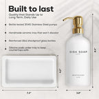 Luxury Glass Hand and Dish Soap Dispenser Set by Brighter Barns - Image 3