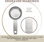 1/3 Cup Stainless Steel Measuring Cup | Sturdy Metal 80 ml | 80 cc | 3 oz | - Image 5