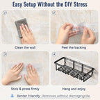 8 Pack Adhesive Rustproof Shower Shelves - Image 6