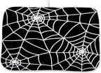 Halloween Spiderweb Dish Drying Mat 18 x 24 inch Halloween Scary Themed Black by AEIOAE