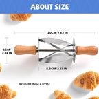 Stainless Steel Croissant Cutter, Irregular Roller Cutter - Image 6