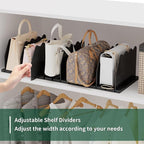 SPACEKEEPER Shelf Divider for Closet, Adjustable Purse Organizers Handbag - Image 4