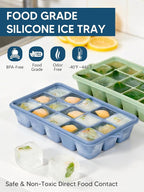 Silicone Ice Cube Trays with Lid, 2 Pack 30 Cubes, Easy Release Silicone Cube - Image 4